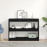 vidaXL Bokhylla/rumsavdelare svart ek 100x30x72 cm konstruerat trä