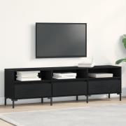 vidaXL TV-bänk svart ek 150x30x44,5 cm konstruerat trä