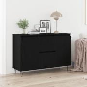 vidaXL Sideboard svart ek 101,5x35x70 cm konstruerat trä