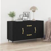 vidaXL Sideboard svart ek 100x36x60 cm konstruerat trä