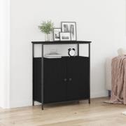vidaXL Väggskåp svart ek 69,5x34x90 cm konstruerat trä