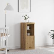 vidaXL Sideboard med LED-lampor artisan ek 41x37x100 cm
