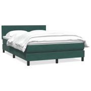 vidaXL Ramsäng med madrass mörkgrön 140x220 cm sammet