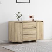 vidaXL Sideboard Sonoma Ek 120x41x75 cm Konstruerat trä