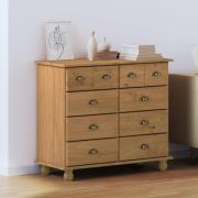 vidaXL Kommod 'ASKIM'Honungsbrun 91x40x79 cm Massivt trä av tall