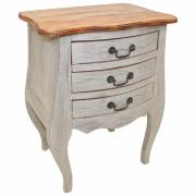vidaXL Sängbord massivt mahognyträ 48x35x64 cm