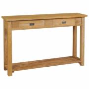 vidaXL Konsolbord i massiv teak 120x30x80 cm