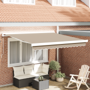 vidaXL Manuell Utdragbar Markis Beige 300x250 cm