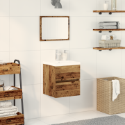 vidaXL diskbänksskåp med inbyggt tvättställ svart ek engineered wood