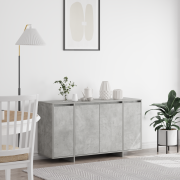vidaXL Betonggrå Sideboard Betonggrå Konstruerat trä 135 x 41 x 75 cm