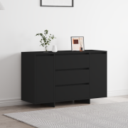 vidaXL Sideboard Svart 120x41x75 cm Konstruerat trä