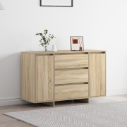 vidaXL Sideboard Sonoma Ek 120x41x75 cm Konstruerat trä
