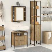 vidaXL 3-dels Badmöbelset - Artisan Oak i konstruerat trä