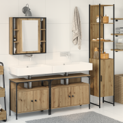 vidaXL 4-delat badrumsmöbelset Artisan Oak Konstruerat trä