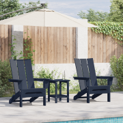 vidaXL Vikbara Adirondack Stolar 2 st Marinblå 74.5x80.5x90 cm HDPE
