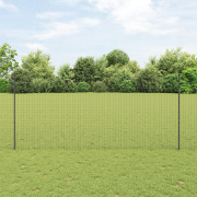 vidaXL stängselposter 44 st U-Kanal Grå 180 cm Stålpålar