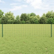 vidaXL Eurostängsel med 5 U-poster Grön 0.6x10 m Stål