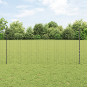 vidaXL Euro-stängsel med 10 U-poster Grå 1,2x10 m Stål