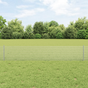 vidaXL Svetsat nätstaket med 5 U-poster Silver 0.4x10 m Stål