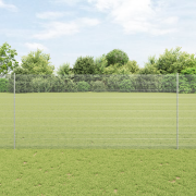 vidaXL Svetsat Trådstängsel med 10 U-poster Silver 1.4x10 m Stål