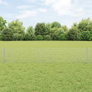 vidaXL Svetsat Trådgärde med 22 U-poster Silver 0.4x50 m Stål