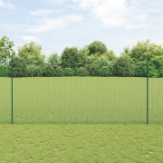 vidaXL Svetsat Trådgaller med 5 U-Poster Grön 1.6x10 m Stål