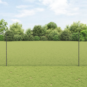 vidaXL svetsat trådgärdsel med 10 U stolpar Grå 1.4x10 m Stål