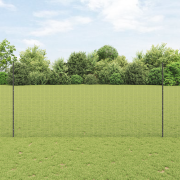 vidaXL Trädgårdshägnad Set 2-pack Grå Galvaniserad Stål 10 x 1.5 m