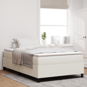 vidaXL Boxspring säng med gräddmadrass - 120 x 200 cm, corduroy