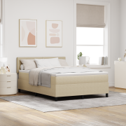 vidaXL sängbotten med madrass Ljusgrön Grå 140x200 cm Kordflor tyg