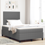 vidaXL Bäddmadrass med madrass & LED Ljus Grå 120x200 cm Corduroy tyg