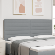 vidaXL Sänggavel Linjer Design Ljusgrå 200 cm Tyg