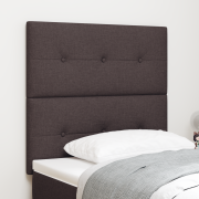 vidaXL Sänggavel Knapp Tuftad Mörkbrun 90 cm Tyg