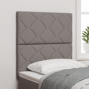 vidaXL Sänggavel diamantblockdesign taupe 80 cm tyg