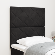 vidaXL sänggavel med diamantsmönster i svart, 80 cm sammet