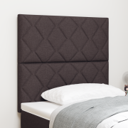 Mörkbrun diamantblockmönster tygsänggavel 100 cm, Mörkbrun diamantbloc...