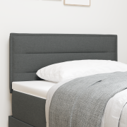 vidaXL LED-sänggavel Linjer Design Mörkgrå 100 cm Tyg