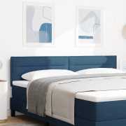 vidaXL LED-sänggavel Linjers design Blå 90 cm Tyg