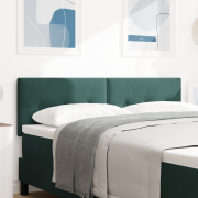vidaXL LED Sänggavel Knapptuftad Mörkgrön 72 cm Sammet