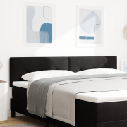 vidaXL LED Sänggavel med knappar svart 90 cm sammet