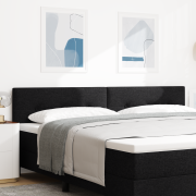 vidaXL LED Huvudgavel Med Knappar Svart 100 cm Tyg