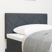 vidaXL LED Huvudgavel Diamantblock Design Mörkgrå 80 cm Sammet