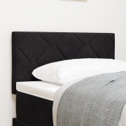 vidaXL LED Sänggavel Diamantblock Design Svart 80 cm Sammet