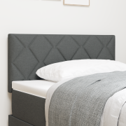 vidaXL LED-sänggavel Diamantblock design Mörkgrå 90 cm Tyg