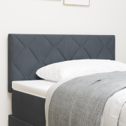 vidaXL LED Sänggavel med Diamantblock Design i Mörkgrå, 100 cm Sammet