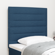 vidaXL LED-sänggavel linje-design blå 100 cm tyg