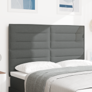 vidaXL LED Sänggavel Linje Design Mörkgrå 80 cm Tyg