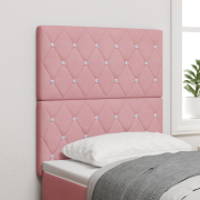 vidaXL LED Sänggavel Rosa 80 cm Sammet