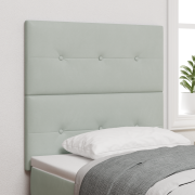 vidaXL LED Sänggavel Ljusgrå 90 cm Sammet