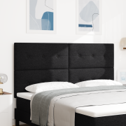 vidaXL LED Huvudgavel Svart 90 cm Tyg